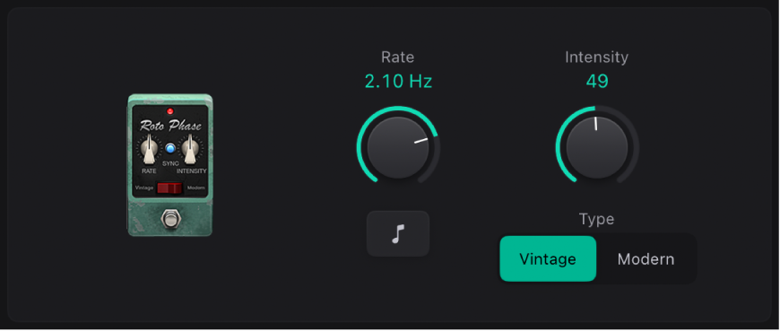 Figure. Roto Phase stompbox window.