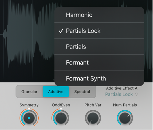 Figure. Sample Alchemy additive effect controls.