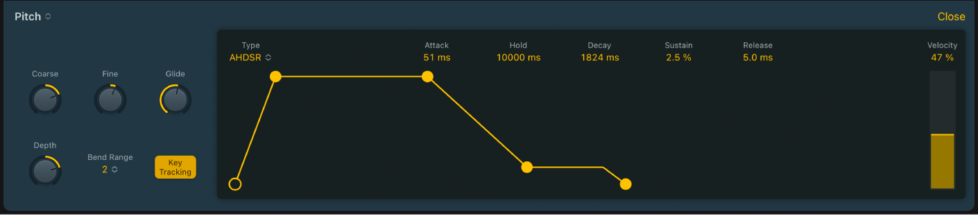 Figure. Quick Sampler Pitch parameters.