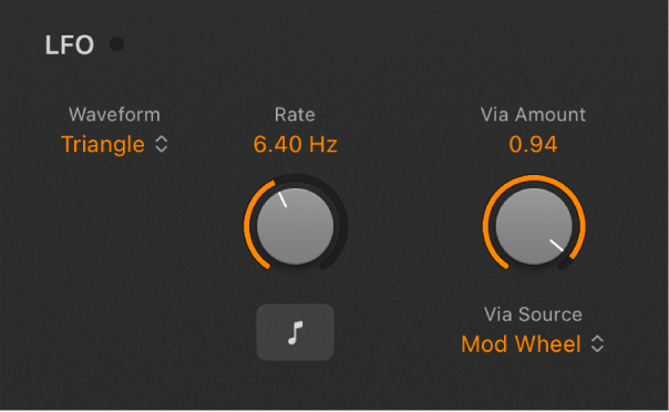 Figure. Retro Synth LFO parameters.