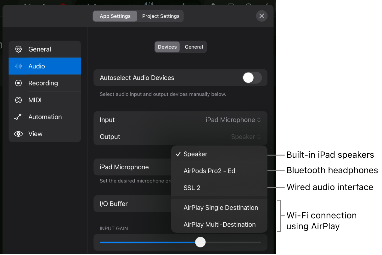 Figure. AirPlay dialog.