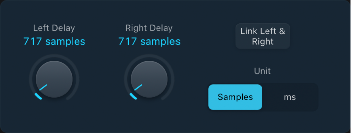 Figure. Fenêtre de l’effet Sample Delay.