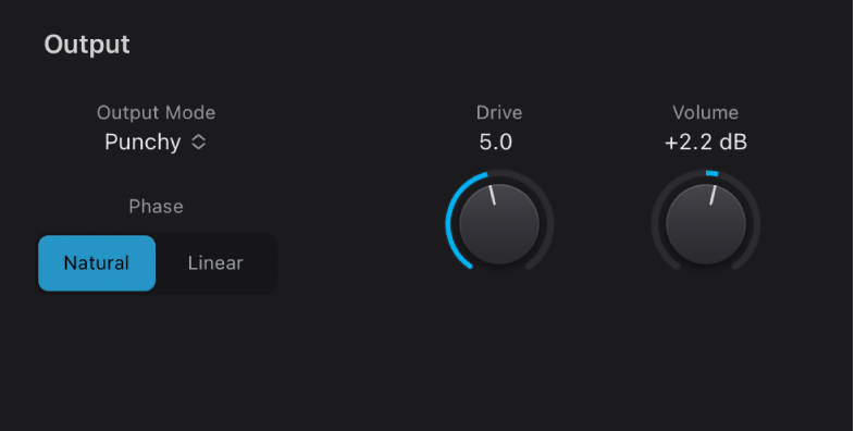 Figure. Section Output de Vintage Console EQ.