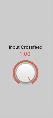 Figure. Commande Input Crossfeed de Space Designer.