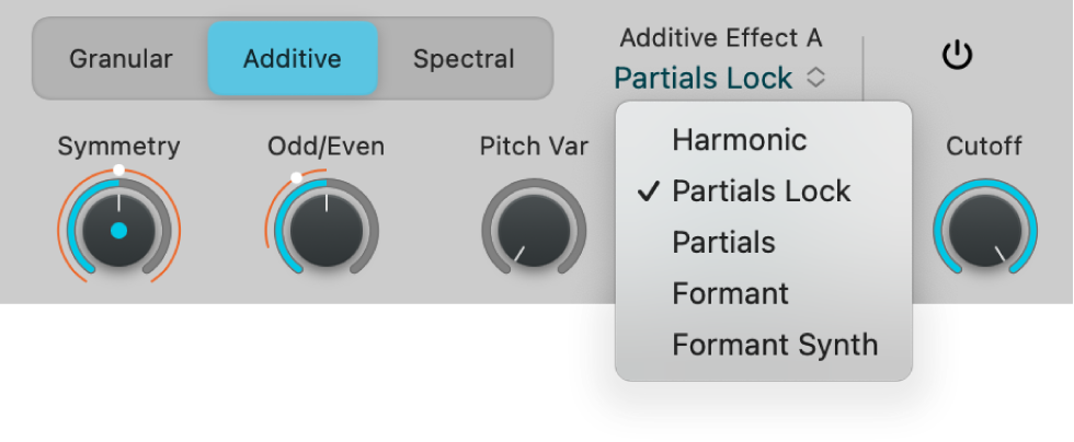 Figure. Sample Alchemy additive effect controls.