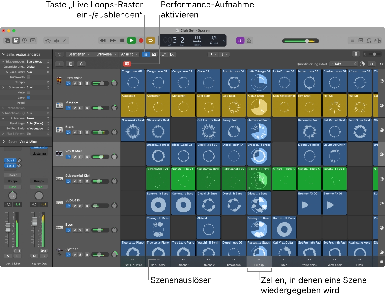 Abbildung. Live Loops-Raster.