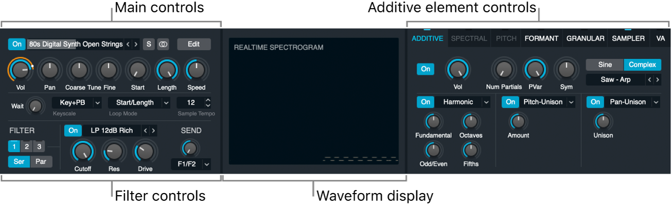 Figure. Source sub-page, showing all parameters.