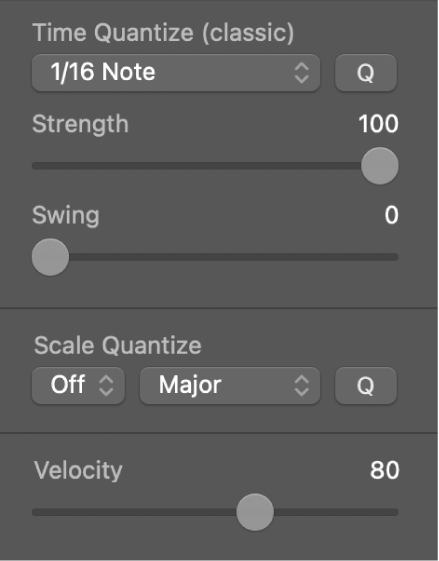 Figure. The Score Editor local inspector.