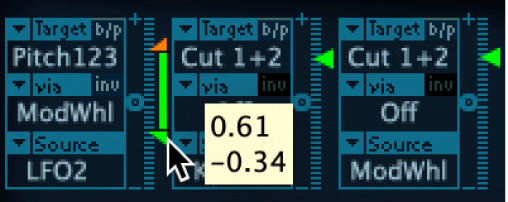 Figure. intensity slider, being set to the minimum amount.