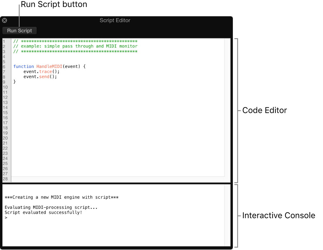 Figure. Script Editor window.