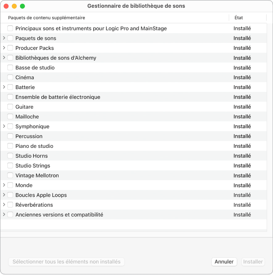 Figure. Fenêtre Télécharger du contenu supplémentaire.