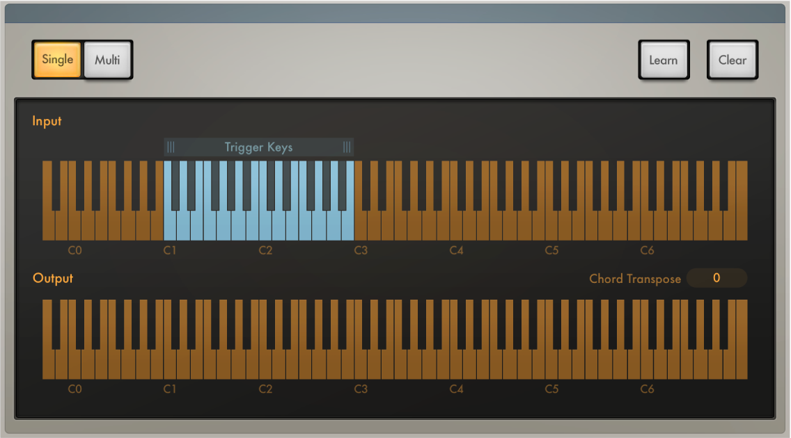 図。Chord Triggerウインドウ