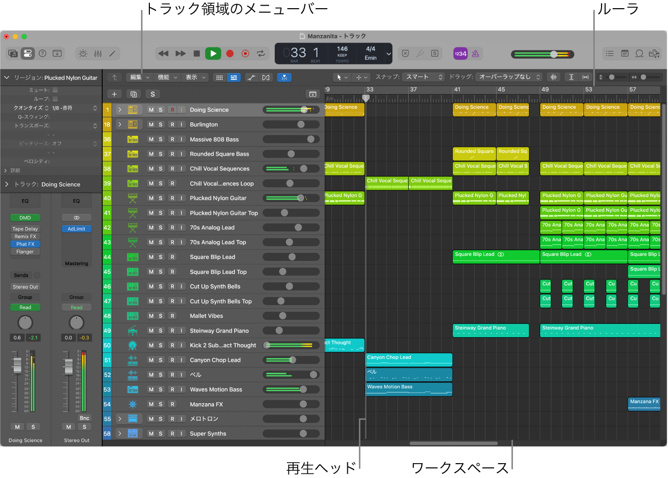 図。トラック領域。