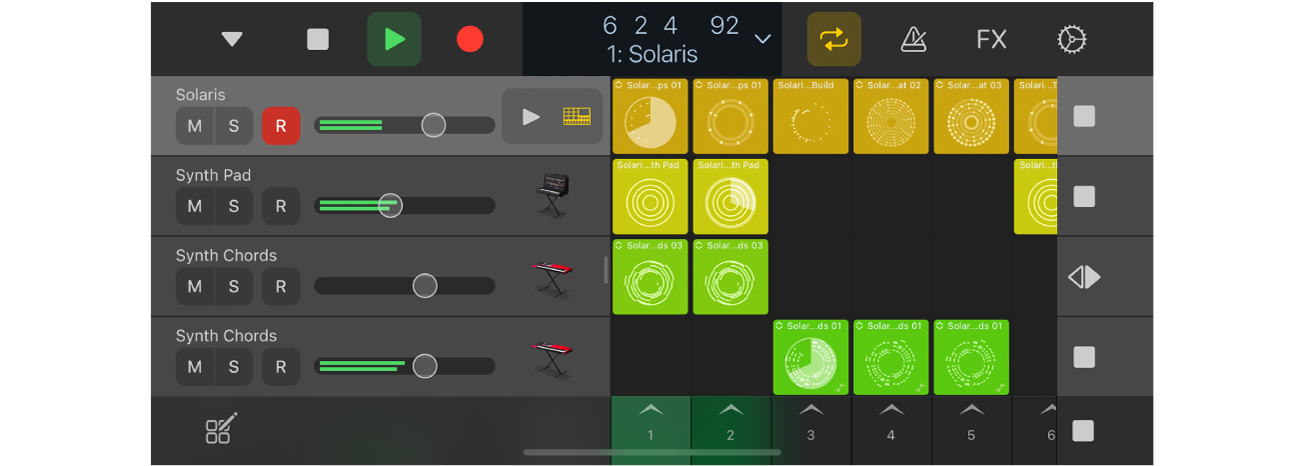 Proyecto reproduciéndose en Logic Remote.