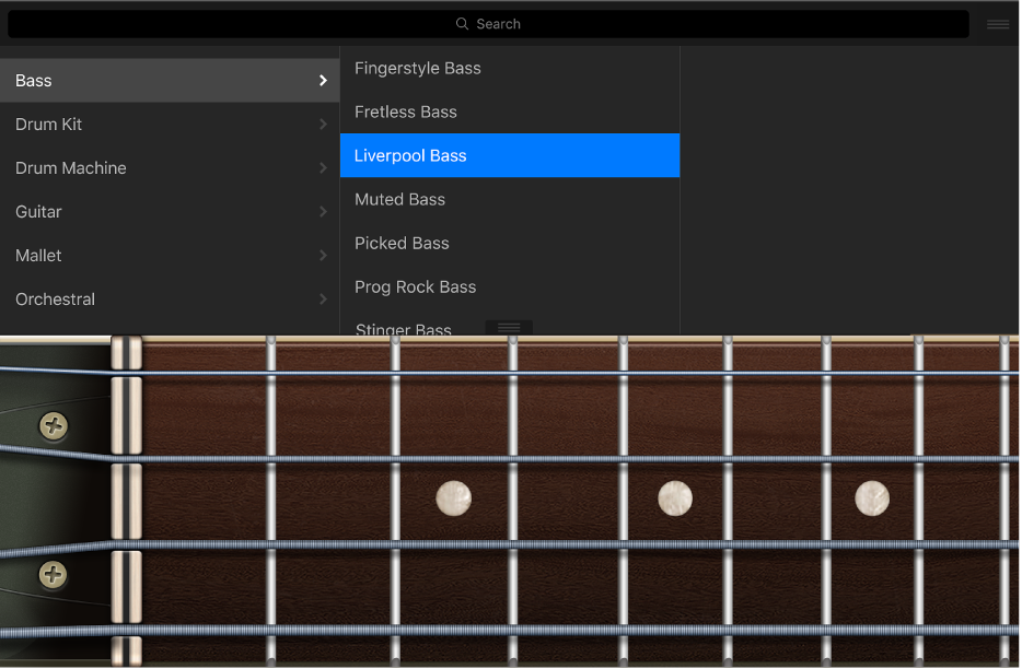 Figure. Bass Touch Instrument with Library.