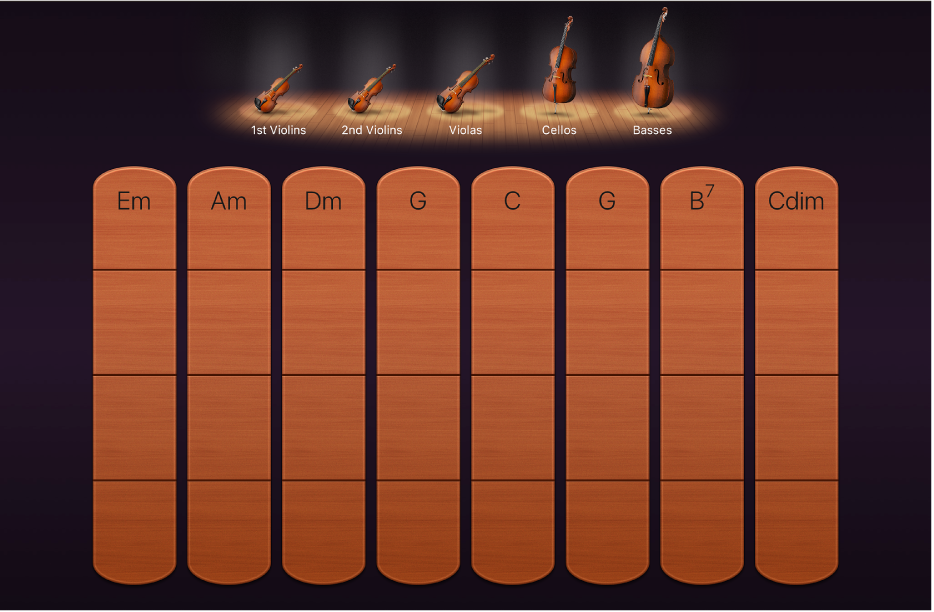 Figure. Suites d’accords d’instrument à cordes.