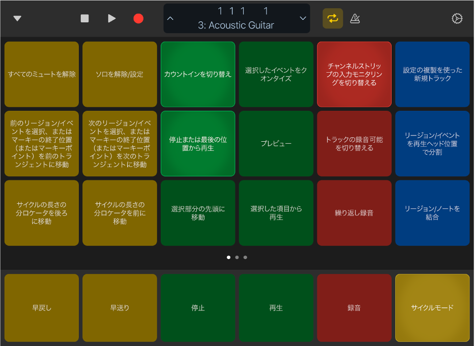 図。キーコマンド表示。