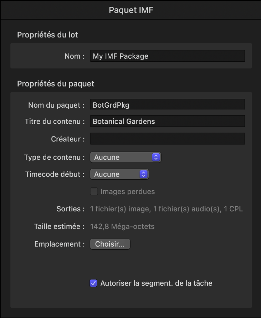 Inspecteur de paquet Interoperable Master Format