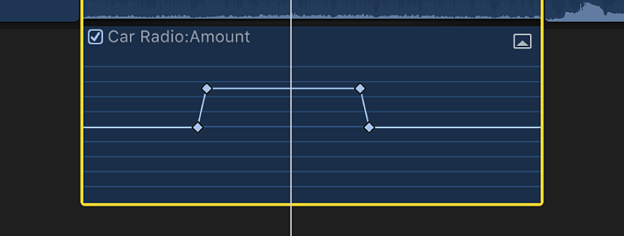 Der Audioanimationseditor mit den Keyframes