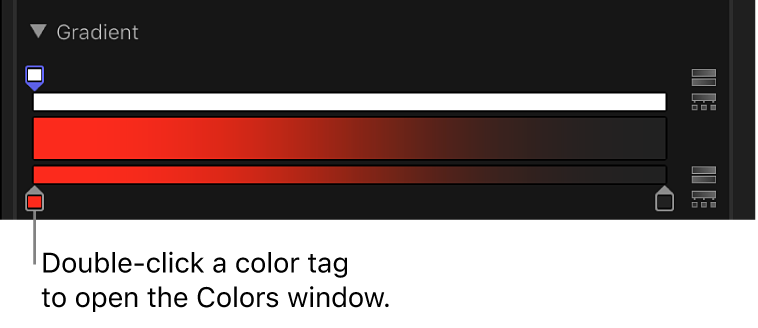 A color tag in the gradient editor