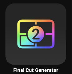 Final Cut-Generator-Symbol in der Projektübersicht