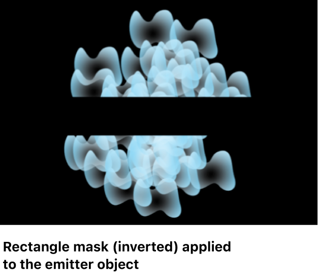 Canvas showing mask applied to emitter layer