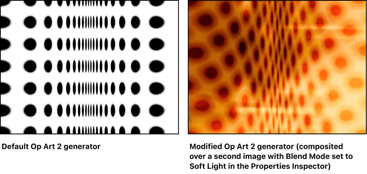 Lienzo y generador Op Art 2 solo y combinado con otra imagen