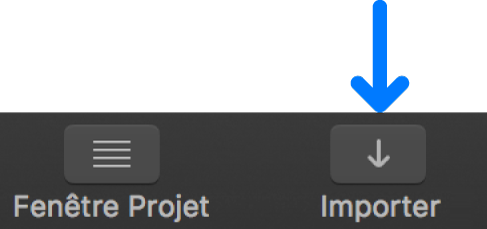 Bouton Importer dans la barre d’outils