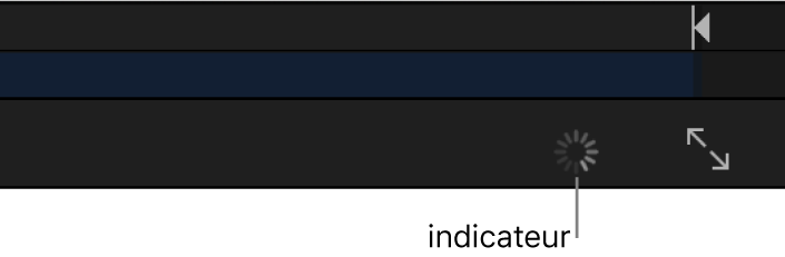 Indicateur d’analyse dans la barre d’outils du canevas