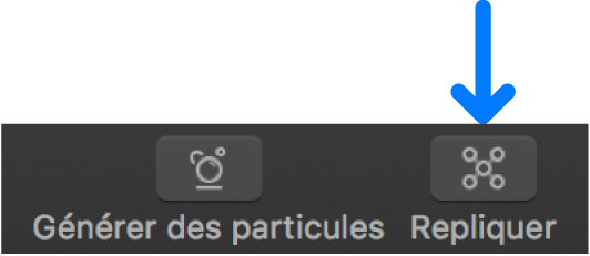 Bouton Répliquer dans la barre d’outils