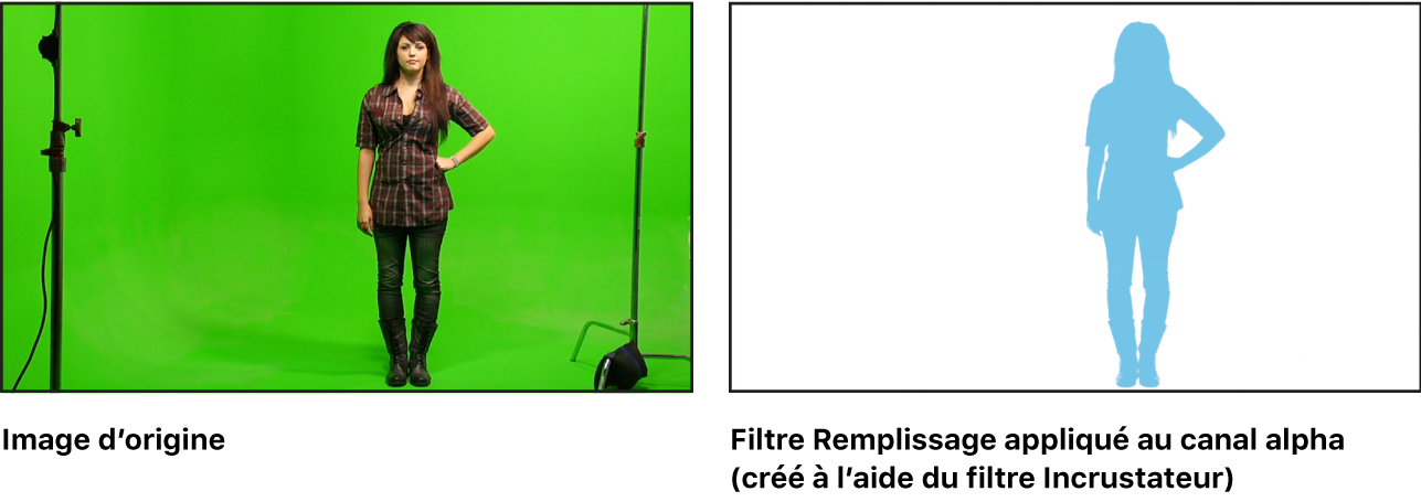 Canevas affichant l’effet du filtre Remplissage