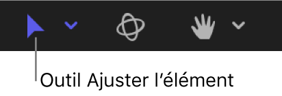 Outil Ajuster l’élément dans la barre d’outils du canevas