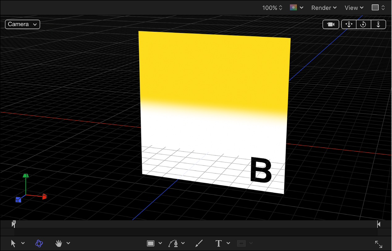 显示 3D 网格的画布