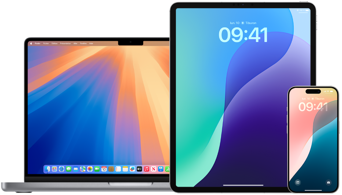 Un MacBook Pro, un iPad et un iPhone