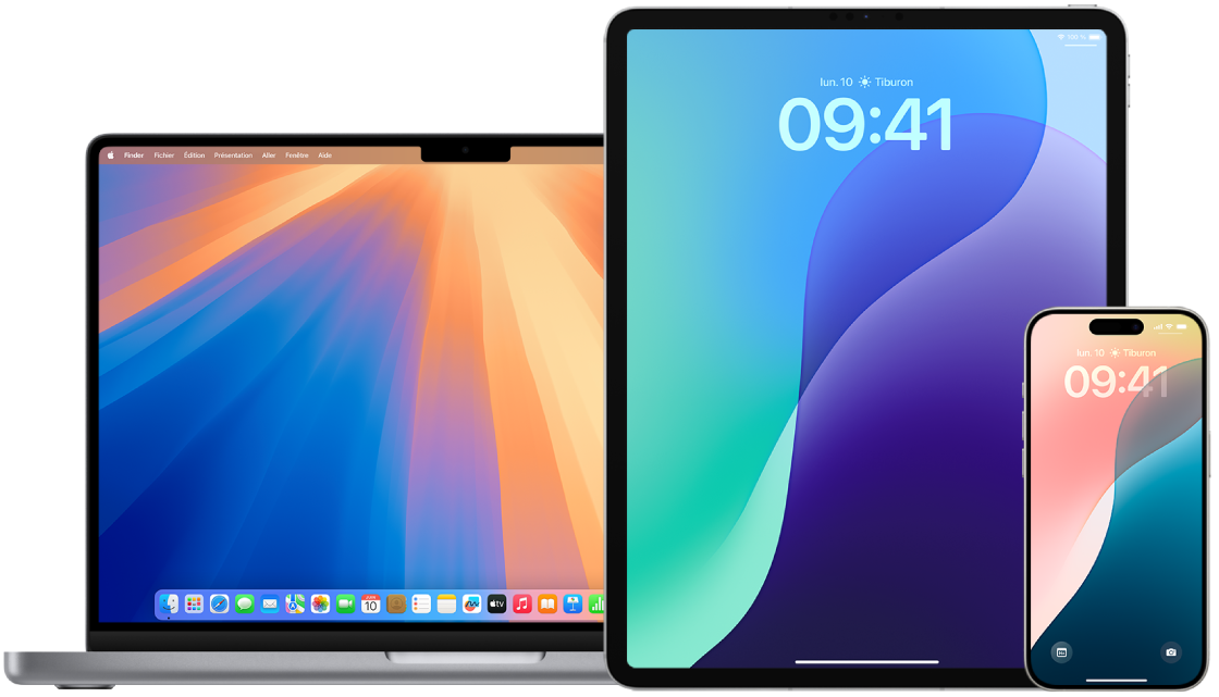 Un MacBook Pro, un iPad et un iPhone