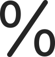 Symbolet for Procentvis fremgang.