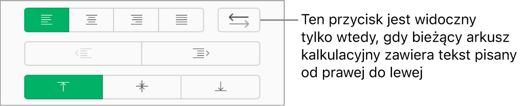 Przycisk Kierunek tekstu na pasku bocznym Format.