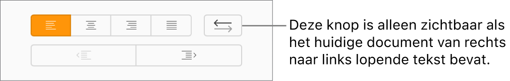 De knop 'Tekstrichting' in de navigatiekolom 'Opmaak'.