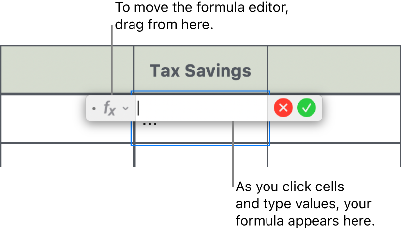 The Formula Editor.