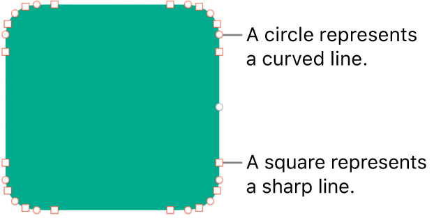 A shape with editable points.