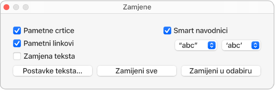 Prozor Zamjene.