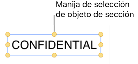 Un objeto con manijas de selección.