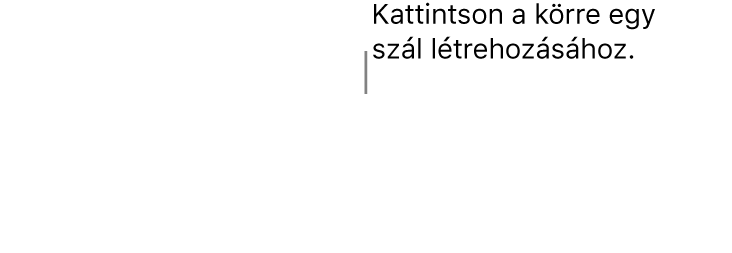 Üres szövegmező a tetején egy fehér körrel, a sarkokban, az oldalakon és alul pedig fogantyúkkal.