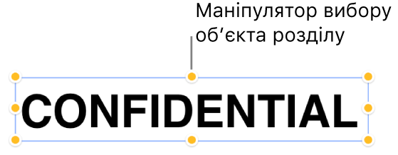 Обʼєкт із маніпуляторами вибору.