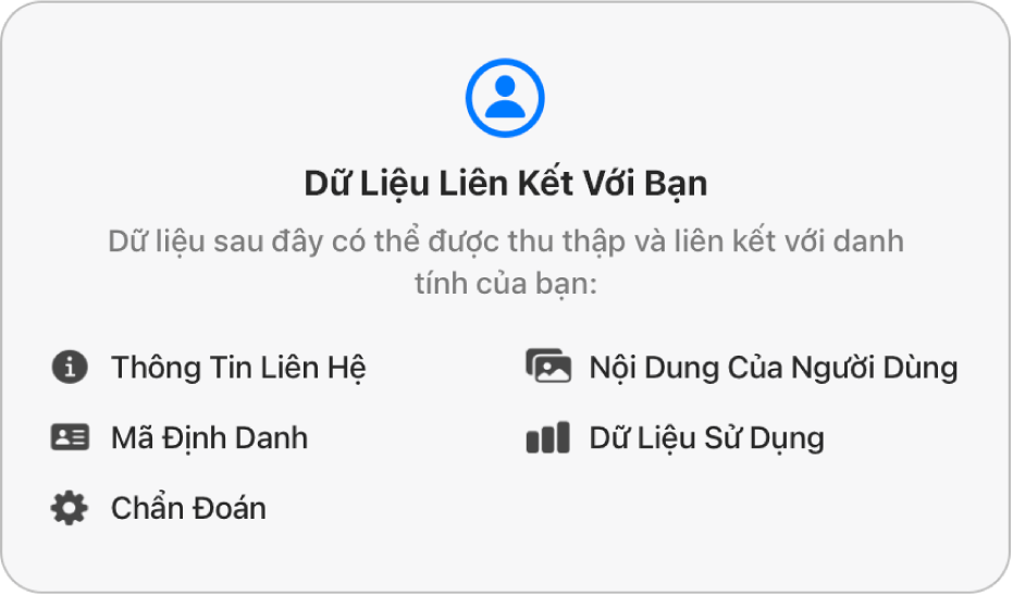 Một phần của trang Mac App Store chính, đang hiển thị chính sách quyền riêng tư của nhà phát triển của ứng dụng được chọn.