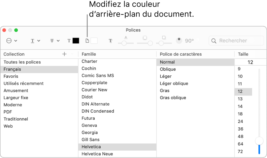 Modifier la couleur de l’arrière-plan de votre document.