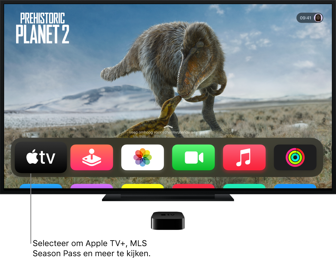 Beginscherm van de Apple TV-app