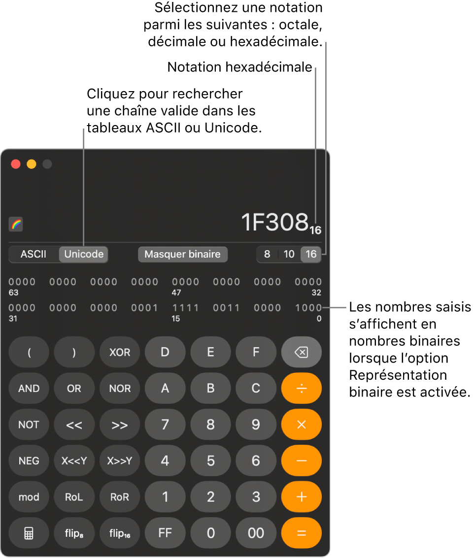 Calculatrice en mode de programmation.