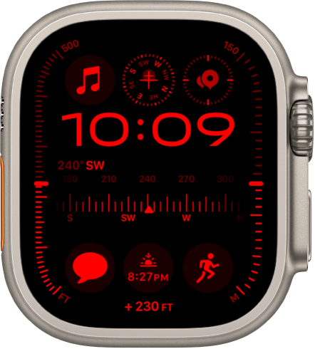 The Modular Ultra watch face with night vision display.