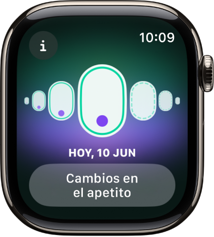 Una pantalla de la app Control del Ciclo que muestra un embarazado registrado.